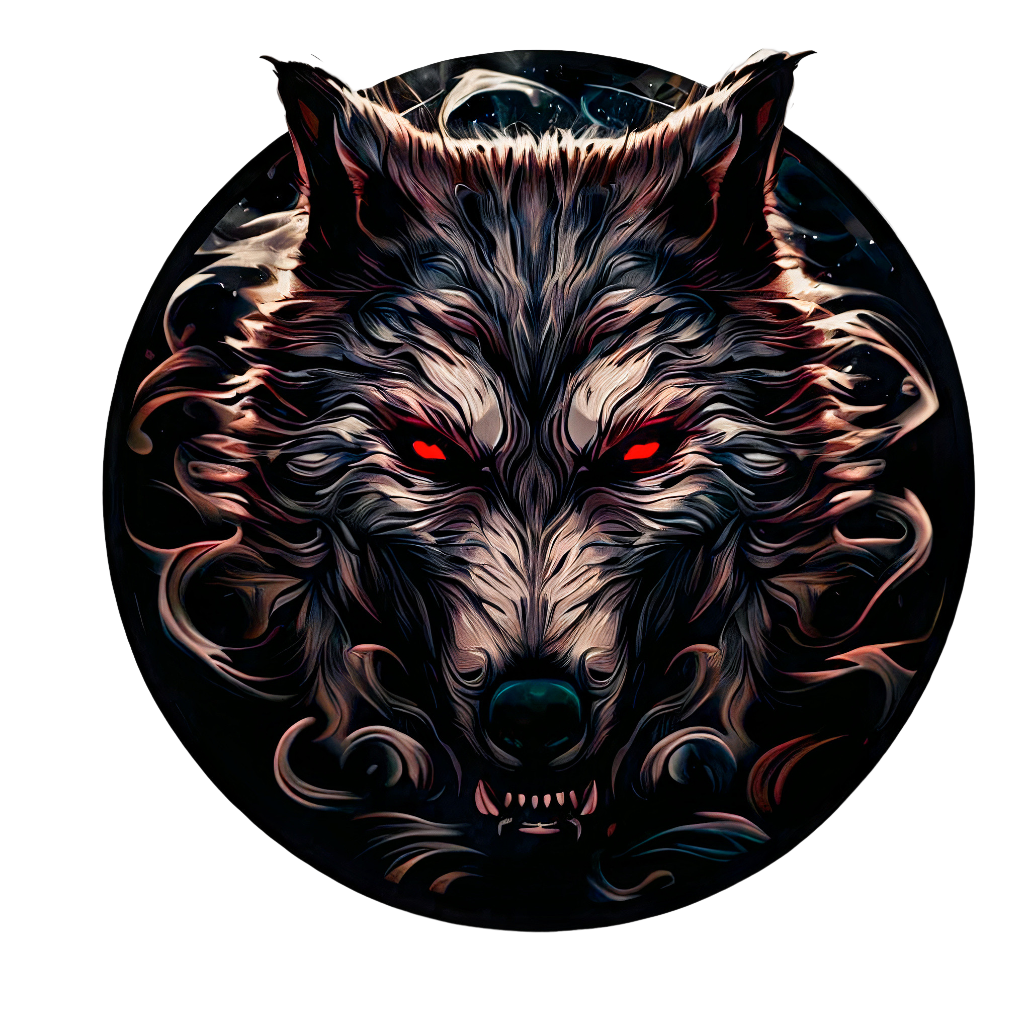 Foto perfil lobo olhos vermelhos